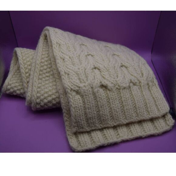 Vintage Gap Wool Mohair Knit Ivory Scarf - Picture 1 of 4